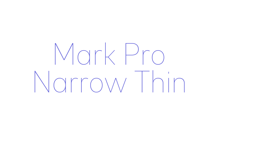 Mark Pro Narrow Thin Font Download