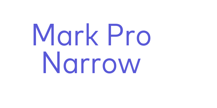 Mark Pro Narrow Font