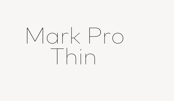 Mark Pro Thin Font