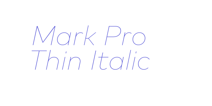 Mark Pro Thin Italic Font Download