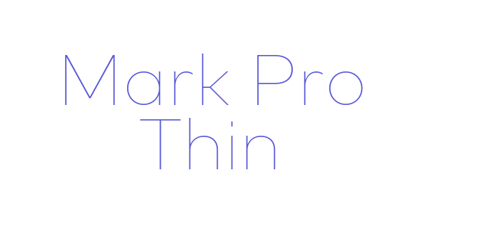 Mark Pro Thin Font