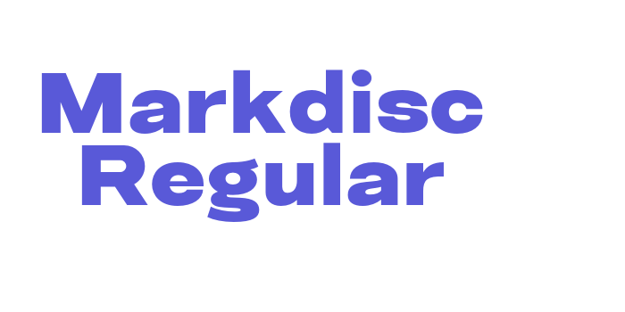 Markdisc Regular Font Download