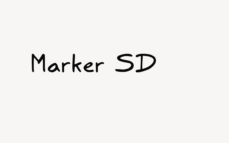 Marker SD Font