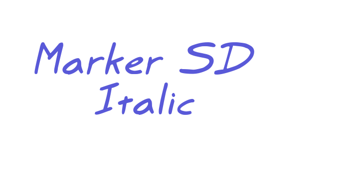 Marker SD Italic Font Download