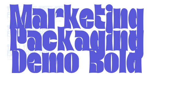 Marketing Packaging Demo Bold font