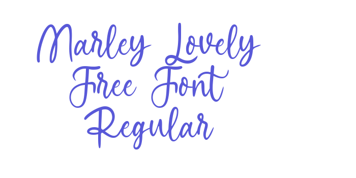 Marley Lovely Free Font Regular Font Download