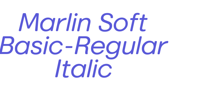 Marlin Soft Basic-Regular Italic Font Download