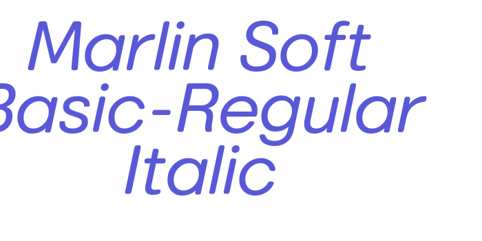 Marlin Soft Basic-Regular Italic Font