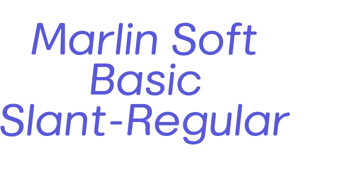 Marlin Soft Basic Slant-Regular Font Download