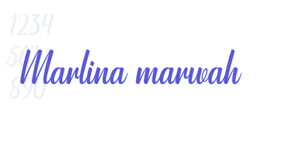 Marlina marwah font free