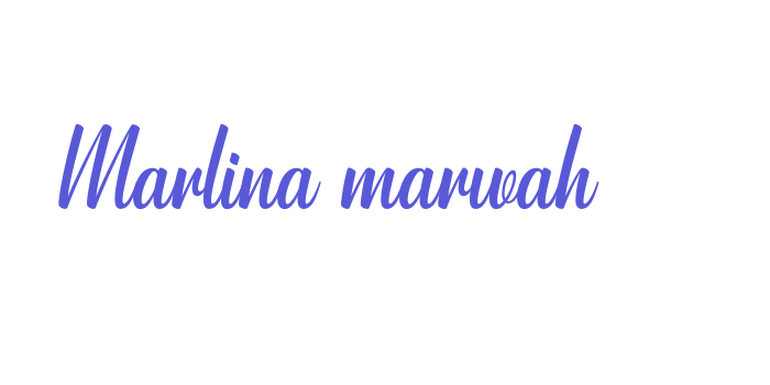 Download Marlina marwah Font