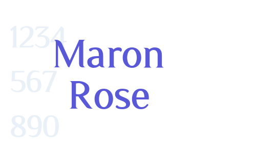 Maron Rose Font