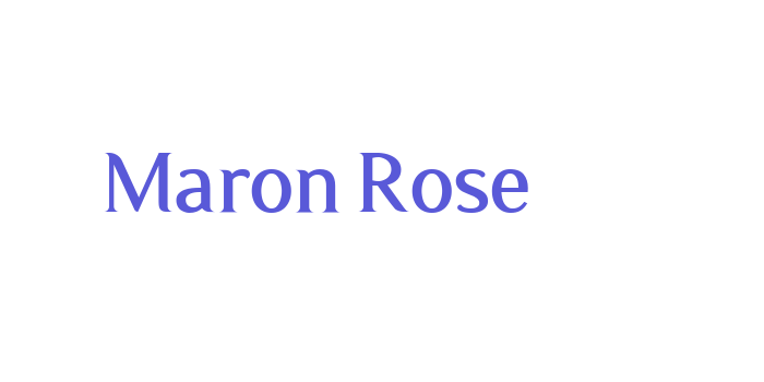 Maron Rose Font Download