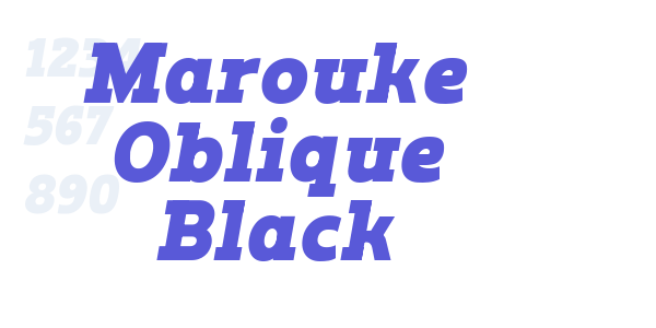 Marouke Oblique Black font