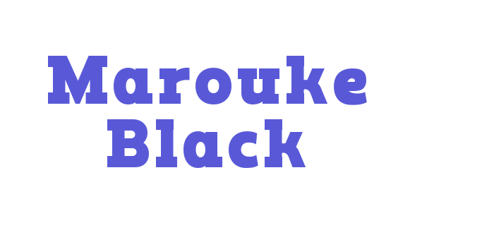 Marouke Black Font