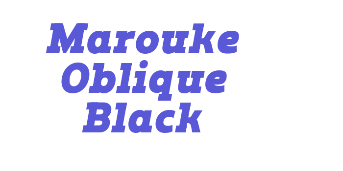 Marouke Oblique Black Font Download