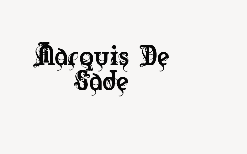 Marquis De Sade Font