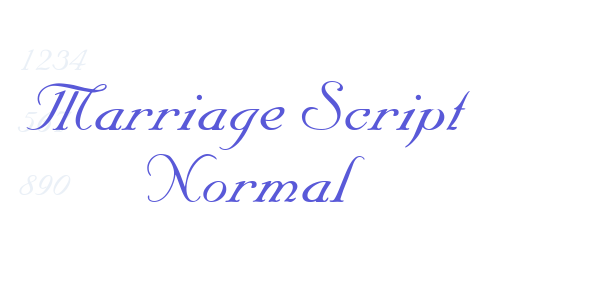 Marriage Script Normal font free