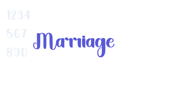 Marriage font free