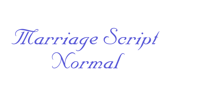 Marriage Script Normal Font Download