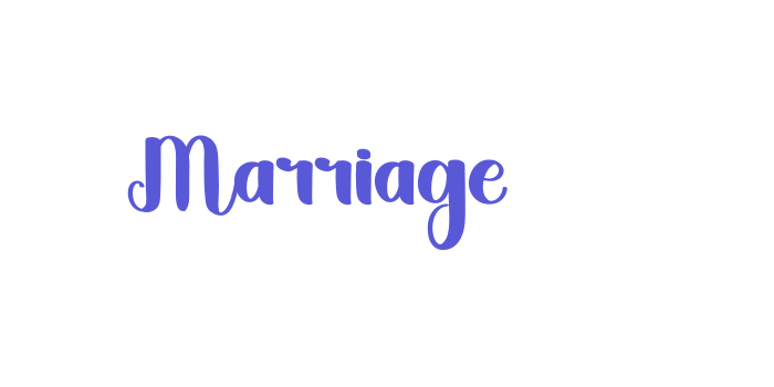 Marriage Font