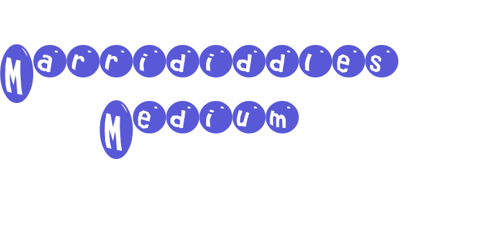 Marrididdles Medium Font Download