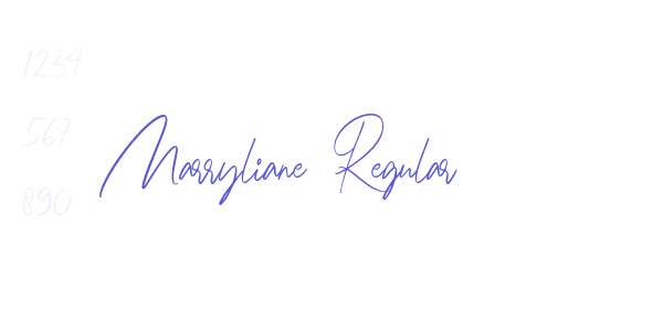 Marryliane  Regular font free