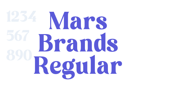 Mars Brands Regular font free