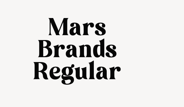 Mars Brands Regular Font