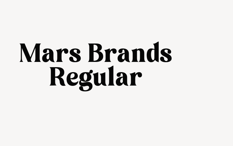 Mars Brands Regular Font