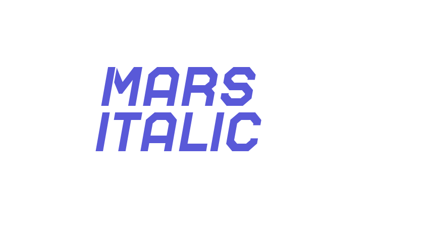 Mars Italic Font Download