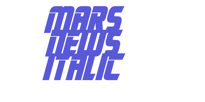 Mars News Italic Font Download