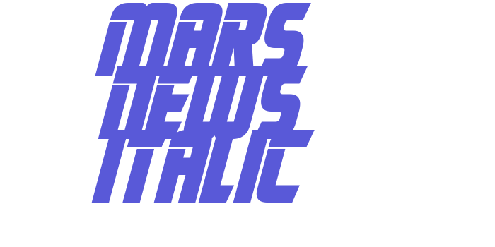 Mars News Italic Font