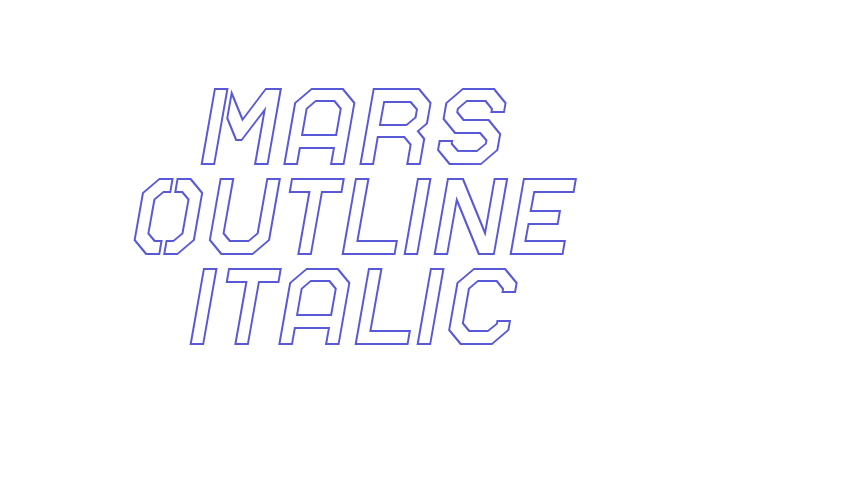 Mars Outline Italic Font Download