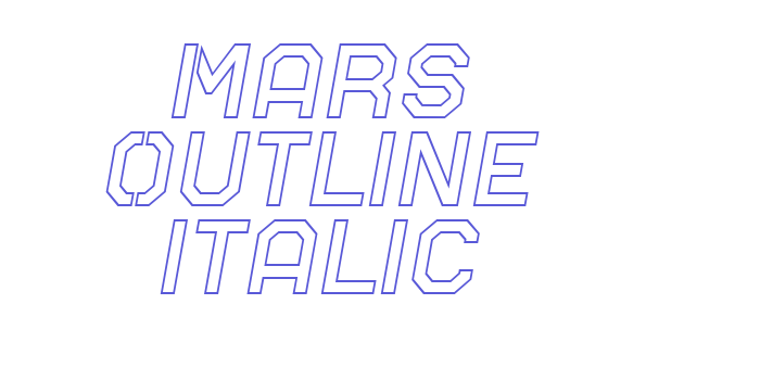 Mars Outline Italic Font Download