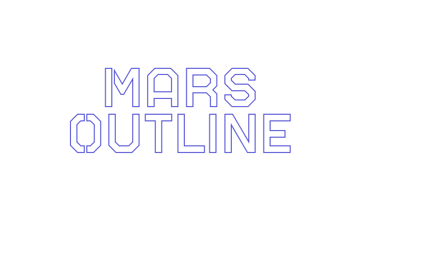 Mars Outline Font Download