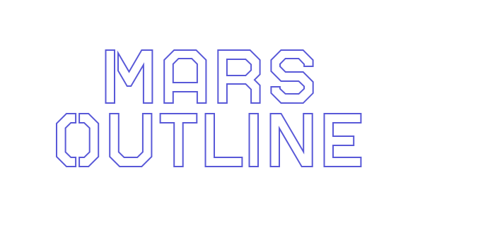 Mars Outline Font