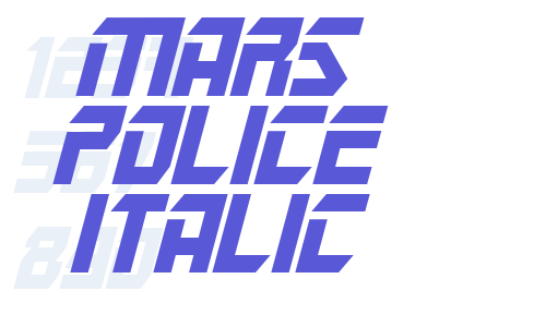 Mars Police Italic Font Download