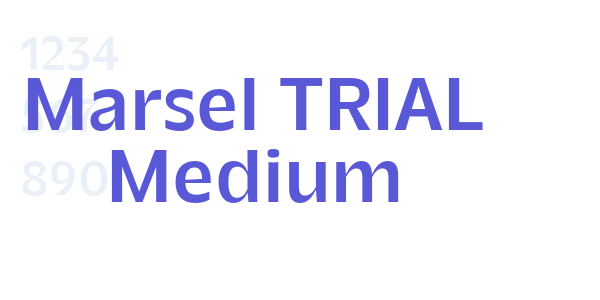 Marsel TRIAL Medium font free