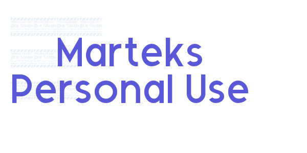 Marteks Personal Use font free