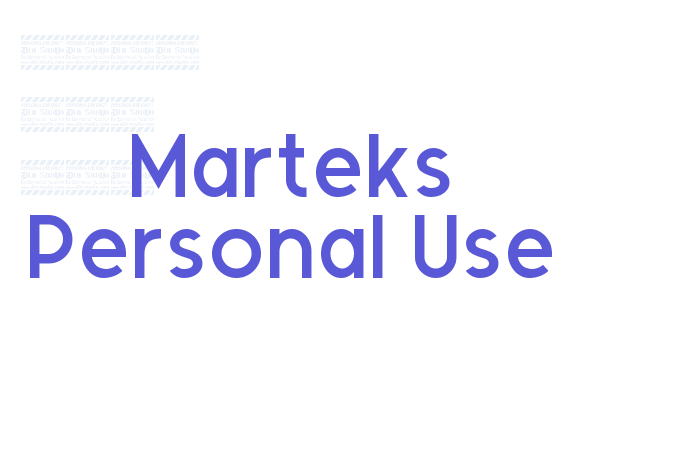 Marteks Personal Use font free