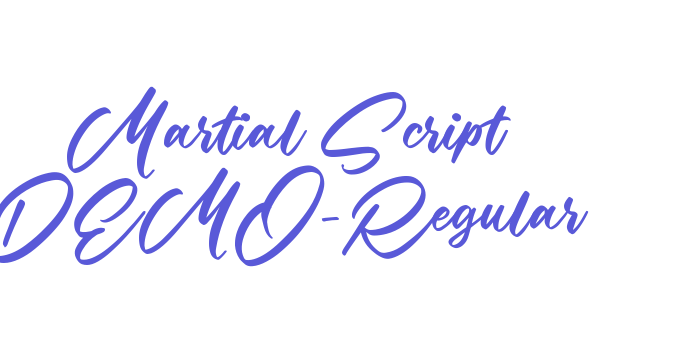 Martial Script DEMO-Regular Font Download