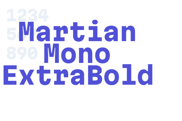 Martian Mono ExtraBold
