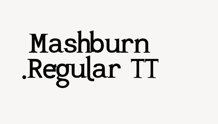 Mashburn .Regular TT font download