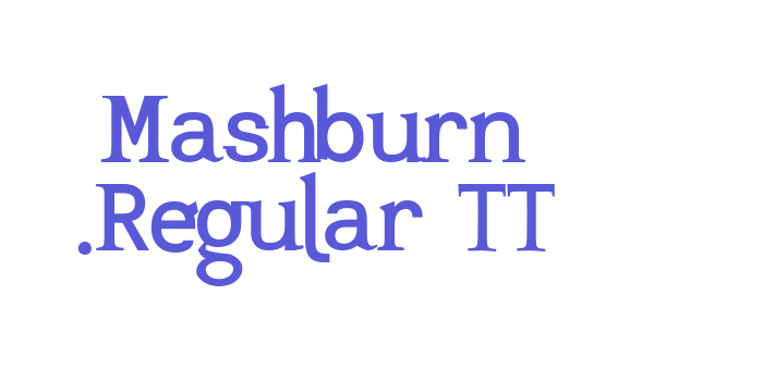 Mashburn .Regular TT Font Download