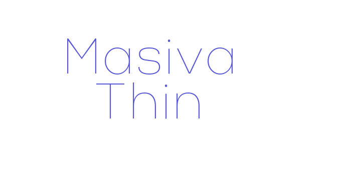 Masiva Thin Font