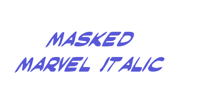 Masked Marvel Italic Font Download