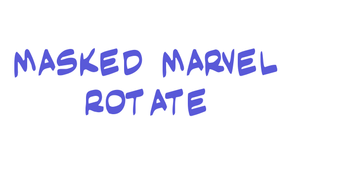 Masked Marvel Rotate Font Download