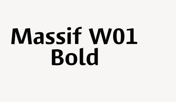 Massif W01 Bold Font