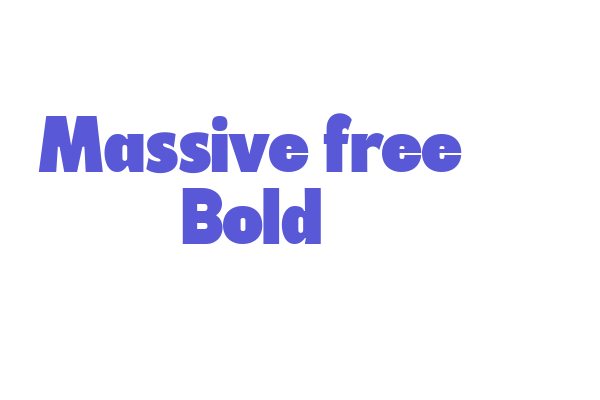 Massive free Bold Font